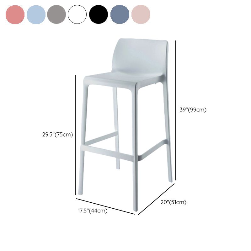 Contemporary Low Back Indoor Plastic Armless Bar Stool with Footrest Clearhalo 'Bar Furniture' 'Bar Stools' 'bar_stools' 'furn' 'furn_bar_stools' 'Furniture' 'Kitchen & Dining Furniture' 1200x1200_75f7820b-c29d-459d-ae3e-753df6506fa0