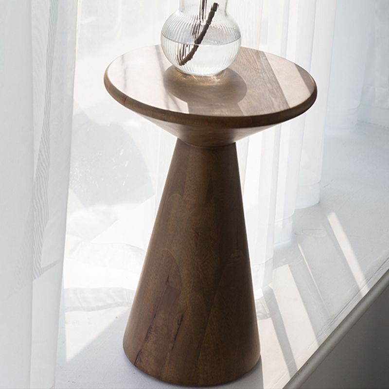 Round Rubberwood End Table Pedestal Side Table for Living Room Clearhalo 'Coffee & Accent Tables' 'End & Side Tables' 'end_side_tables' 'furn' 'furn_end_side_tables' 'Furniture' 'Living Room Furniture' 1200x1200_75f7a494-cf26-4521-9be2-5475940d3ca1