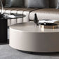 Rectangular Drum Base Solid Wood Table Frame Nordic Style Coffee Table with Drawer