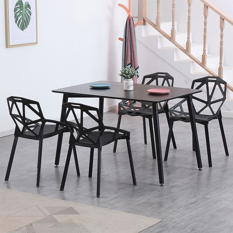 Industrial Style Dining Table 4 Legs Dining Table with Wooden Base for Home Use Clearhalo ' dining_table' 'Dining Tables & Seating' 'Dining Tables' 'furn' 'furn_dining_table' 'Furniture' 'furniture_dining_table' 'Kitchen & Dining Furniture' 'kitchen&dining_furn' 'kitchen' 'kitchen_dining_table' 1200x1200_75f81080-74e1-4fc1-a76b-5e143d1e1e1a