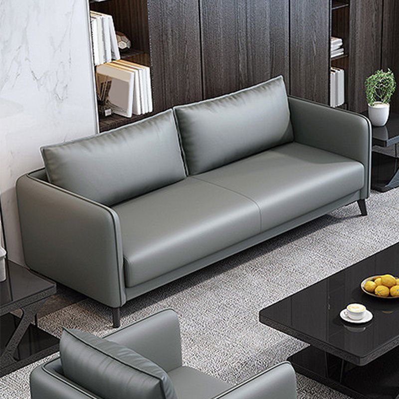 Standard Square Arm Leather Stain Resistant Sofa Couch with Pillows Clearhalo 'furn' 'furn_sofas' 'Furniture' 'furniture_sofas' 'Living Room Furniture' 'Sofa' 'sofas' 1200x1200_75f832e1-e9dc-48cd-8f7a-1d41797aa36e