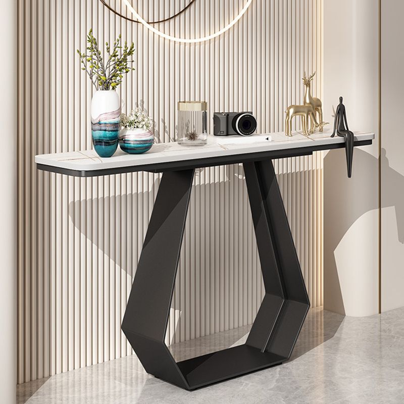 11" Wide Stone Contemporary Console Table Rectangle Accent Table Clearhalo 'Console Tables' 'console_tables' 'Entry & Mudroom Furniture' 'furn' 'furn_console_tables' 'Furniture' 1200x1200_75f84912-9e8d-49b5-97c3-1fde467e7767