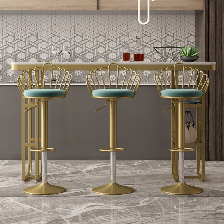 Glam Style Bar Table Artificial Marble Pub Table with Shelf for Dining Room, Only Table Clearhalo 'Bar Furniture' 'Bar Tables' 'bar_tables' 'furn' 'furn_bar_tables' 'Furniture' 'furniture_bar_tables' 'Kitchen & Dining Furniture' 1200x1200_75f8a640-39ac-40ec-a977-edab4ac778ea