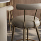 Glam Style Low Back Round Upholstered Bar Stool with Metal Legs Clearhalo 'Bar Furniture' 'Bar Stools' 'bar_stools' 'furn' 'furn_bar_stools' 'Furniture' 'Kitchen & Dining Furniture' 1200x1200_75f946e9-1927-43b1-adeb-13b8851764d0