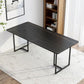 Contemporary Rectangle Dining Table Sintered Stone Dining Table with Black Double Pedestal Clearhalo ' dining_table' 'Dining Tables & Seating' 'Dining Tables' 'furn' 'furn_dining_table' 'Furniture' 'furniture_dining_table' 'Kitchen & Dining Furniture' 'kitchen&dining_furn' 'kitchen' 'kitchen_dining_table' 1200x1200_75fa4a9a-8683-41fd-9c72-674c6cea02e2