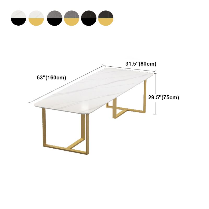 Sintered Stone Meeting Table Industrial Working Table for Office Clearhalo 'furn' 'furn_office_desk' 'Furniture' 'furniture_office_desk' 'Office Desks' 'Office Furniture' 'office_desk' 1200x1200_75faa322-a79f-44d9-8905-6b9c5ec40b51