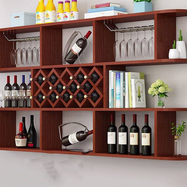 Modern Hanging Wine Bottle Holder Wooden Kitchen Wine Rack Bottle Clearhalo 'furn' 'furn_wine_racks' 'Furniture' 'Kitchen & Dining Furniture' 'Wine Racks' 'wine_racks' 1200x1200_75fb9adb-f5a1-4db3-9134-eb5e476e931d