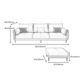 Grey Removable Cushions Faux Leather Straight Arm Sofa/Sectional with Wear-Resisting Clearhalo 'furn' 'furn_sectionals' 'Furniture' 'Living Room Furniture' 'Sectionals' 1200x1200_75fc1e30-327a-467f-bd32-2ff00148a456