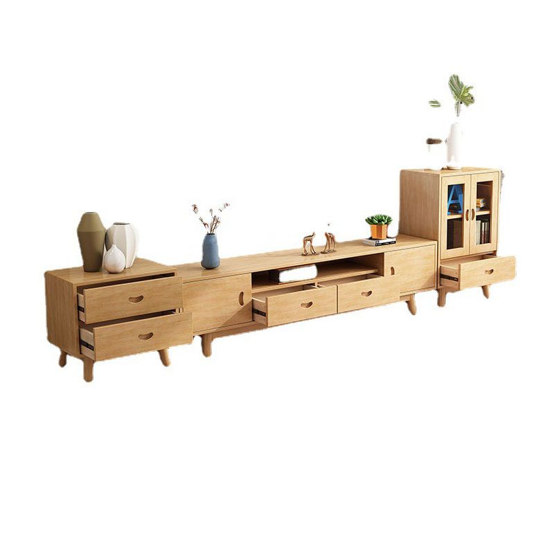 Console multimédia TV en bois Console multimédia scandinave avec tiroirs