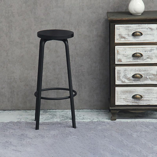 Industrial Metal Counter Height Stools Armless Bar Stool in Black Clearhalo 'Bar Furniture' 'Bar Stools' 'bar_stools' 'furn' 'furn_bar_stools' 'Furniture' 'Kitchen & Dining Furniture' 1200x1200_75fe8f4d-7698-4b3e-b42b-e798e3962344