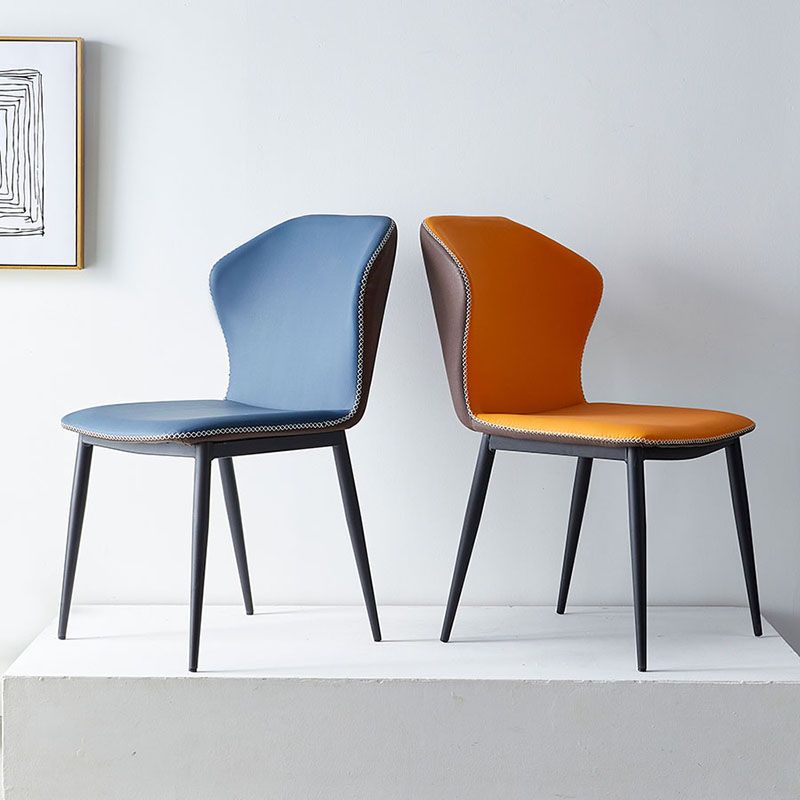 Modern Style Kitchen Metal Dining Chair Wingback Dining Armless Side Chairs Clearhalo ' kitchen&dining_furn' 'Dining Chairs' 'Dining Tables & Seating' 'dining_chair' 'furn' 'furn_dining_chair' 'Furniture' 'furniture_dining_chair' 'Kitchen & Dining Furniture' 'kitchen' 1200x1200_75ffb7eb-9038-499b-9abc-e3e4f9910e66