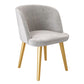 Glam Style Dining Chair Upholstered Dining Side Chair with Metal Legs