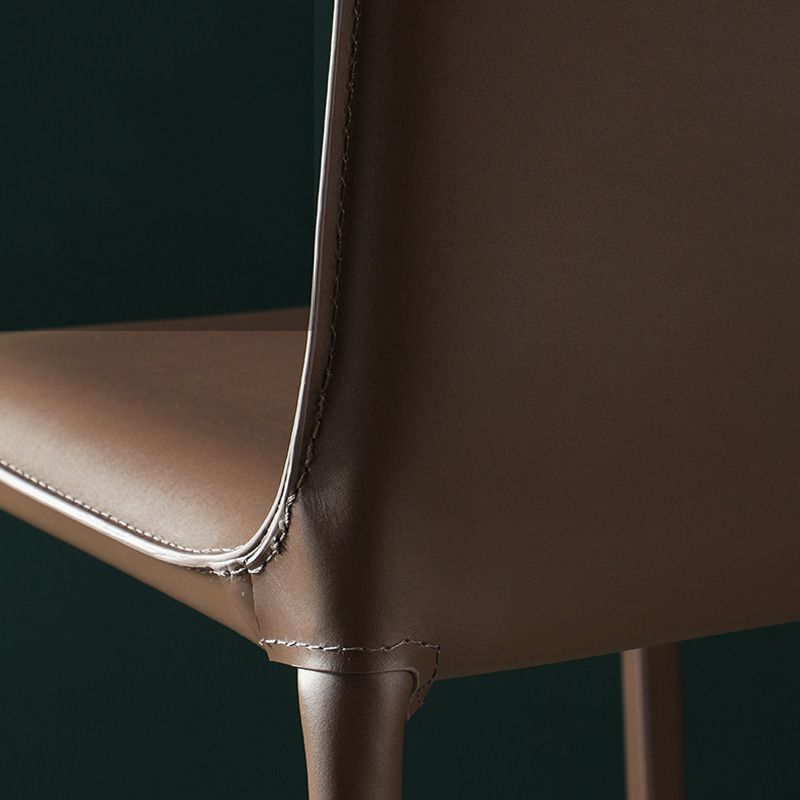 Modern Style Bar-stool Leather Counter Bar Stool with Metal Legs for Kitchen Clearhalo 'Bar Furniture' 'Bar Stools' 'bar_stools' 'furn' 'furn_bar_stools' 'Furniture' 'furniture_bar_stools' 'Kitchen & Dining Furniture' 1200x1200_760679b0-c8fb-48be-b812-64c37125e080