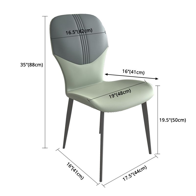 Contemporary Style Metal Dining Chairs Wingback Side Chairs for Kitchen Clearhalo ' kitchen&dining_furn' 'Dining Chairs' 'Dining Tables & Seating' 'dining_chair' 'furn' 'furn_dining_chair' 'Furniture' 'furniture_dining_chair' 'Kitchen & Dining Furniture' 'kitchen' 1200x1200_7606f01b-a525-4b28-9cde-829945533463