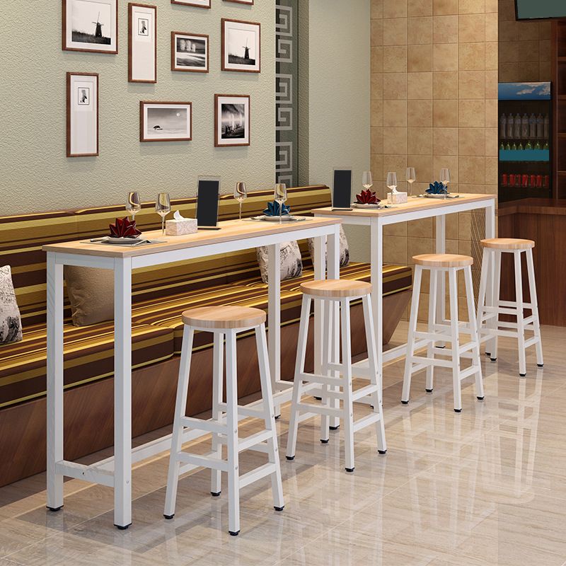 Tavolo da barra del rettangolo industriale set 1/2/3 pezzi tavolino in legno per interno