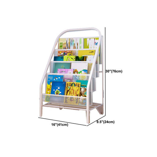 Contemporary Etagere Metal Book Shelf Vertical Shelves Included Shelf Bookcase for Home