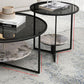 Contemporary Coffee Table Round Glass Top Cocktail Table with Storage Clearhalo 'Coffee & Accent Tables' 'Coffee Tables' 'coffee_tables' 'furn' 'furn_coffee_tables' 'Furniture' 'Living Room Furniture' 1200x1200_760af914-d9d2-4fee-9899-8ceb4d36ec09
