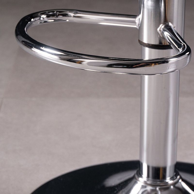 Modern Adjustable Backrest Counter High Stool with Leather Cushion