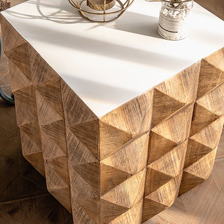 24.21" Tall Drum Side Table Solid Wood Square End Table Stand Clearhalo 'Coffee & Accent Tables' 'End & Side Tables' 'end_side_tables' 'furn' 'furn_end_side_tables' 'Furniture' 'Living Room Furniture' 1200x1200_760ca667-80a9-49ee-9a14-658d51d96c6e