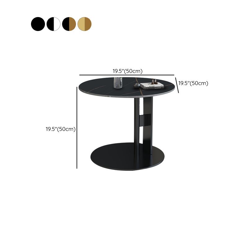 Pedestal Cocktail Table Contemporary Slate Top Coffee or End Table