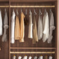 Glass and Wood Wardrobe Cabinet Brown Wardrobe Armoire with Garment Rod Clearhalo 'Armoires & Wardrobes' 'armoires_wardrobes' 'Bedroom Furniture' 'furn' 'furn_armoires_wardrobes' 'Furniture' 1200x1200_760f6240-9bd0-4fa2-980a-c0b3e4e38c88
