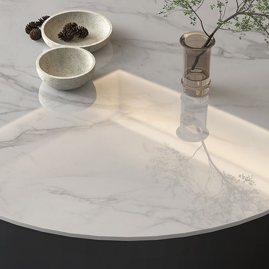 Modern Marble Side Table No Distressing End Table for Living Room Clearhalo 'Coffee & Accent Tables' 'Coffee Tables' 'coffee_tables' 'furn' 'furn_coffee_tables' 'Furniture' 'Living Room Furniture' 1200x1200_760fcc08-1638-48c9-bb9e-ac9f9749267d