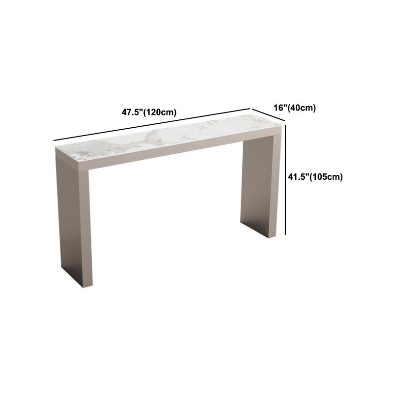 Modern 1/2/3 Pieces Bar Table Set Rectangle Stone Counter Table with Stools for Balcony Clearhalo 'Bar Furniture' 'furn' 'furn_home_bar_bar_sets' 'Furniture' 'Home Bars & Bar Sets' 'home_bar_bar_sets' 'Kitchen & Dining Furniture' 1200x1200_760fe6fe-032a-4953-bfa4-70ea12abb664