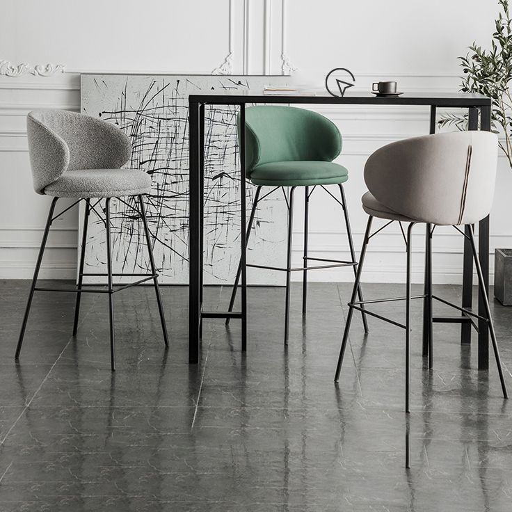 Sgabello da bar in metallo da bar in stile contemporaneo per cucina