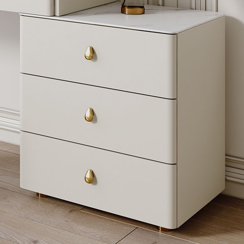 Dresseur beige ensemble avec tiroirs de rangement vanité de maquillage en pierre