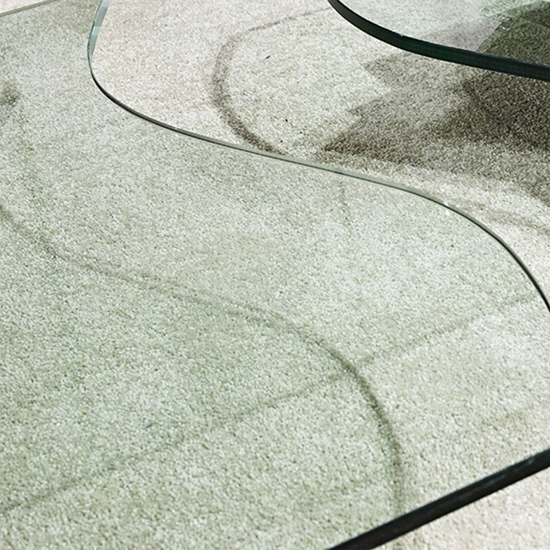 Modern Style Glass Top Coffee Cocktail Table with Storage Shelf Clearhalo 'Coffee & Accent Tables' 'Coffee Tables' 'coffee_tables' 'furn' 'furn_coffee_tables' 'Furniture' 'Living Room Furniture' 1200x1200_7617ad34-c33c-4b85-980c-b3d92b3ef9d6