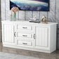 Mueble para TV de 2 puertas de madera estilo escandinavo Consola para TV con estante