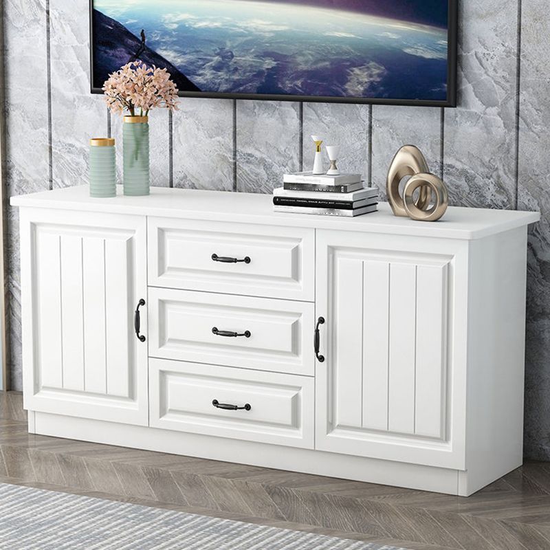 Mueble para TV de 2 puertas de madera estilo escandinavo Consola para TV con estante