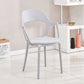 Chaise de cuisine contemporaine chaise latéral de bras à manger avec des jambes en plastique