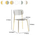 Chaise de salle à manger sans bras industrielle Plastique ouverte de dossier arrière avec base en métal