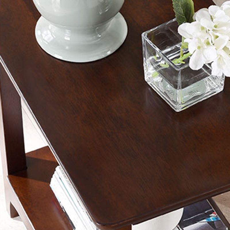 Farmhouse Solid Wood End Table Rectangular Side Table with Shelf Clearhalo 'Coffee & Accent Tables' 'End & Side Tables' 'end_side_table' 'end_side_tables' 'furn' 'furn_end_side_tables' 'Furniture' 'furniture_end_side_table' 'Living Room Furniture' 1200x1200_761b9243-d223-42ac-ad1b-250474f0bc0f