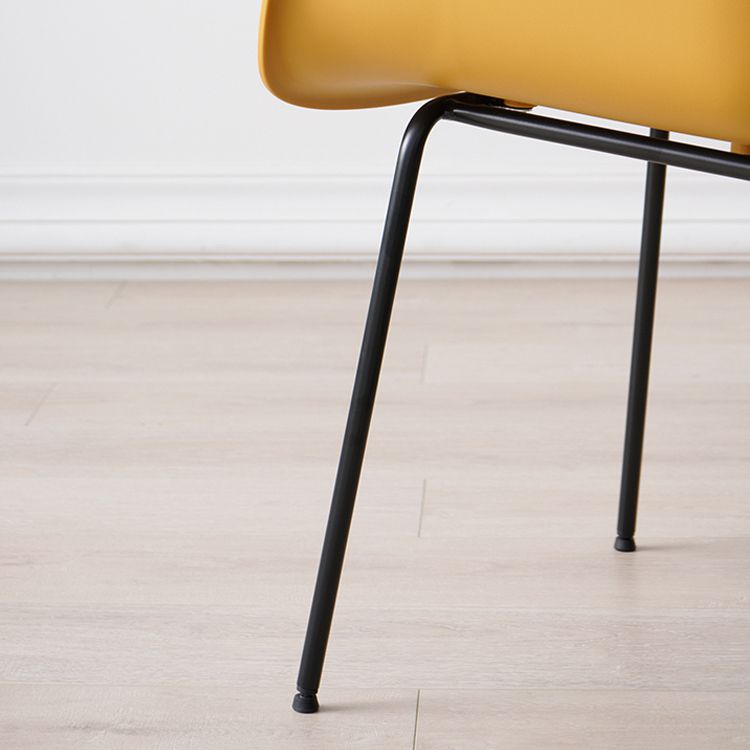 Industrial Design Plastic Dining Side Chairs Solid Back Arm Side Chair Clearhalo ' kitchen&dining_furn' 'Dining Chairs' 'Dining Tables & Seating' 'dining_chair' 'Furniture' 'furniture_dining_chair' 'Kitchen & Dining Furniture' 'kitchen' 1200x1200_761fcdf2-3f19-476c-9531-8044cb11b5c4