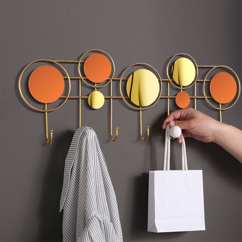 Contemporary Stainless Steel Coat Hanger Wall Mounted Orange Coat Rack Clearhalo 'Entry & Mudroom Furniture' 'furn' 'furn_hall_tree_coat_racks' 'Furniture' 'Hall Trees & Coat Racks' 'hall_tree_coat_racks' 1200x1200_761fedd6-c4e4-4ff4-a0ce-2ced3581b63b