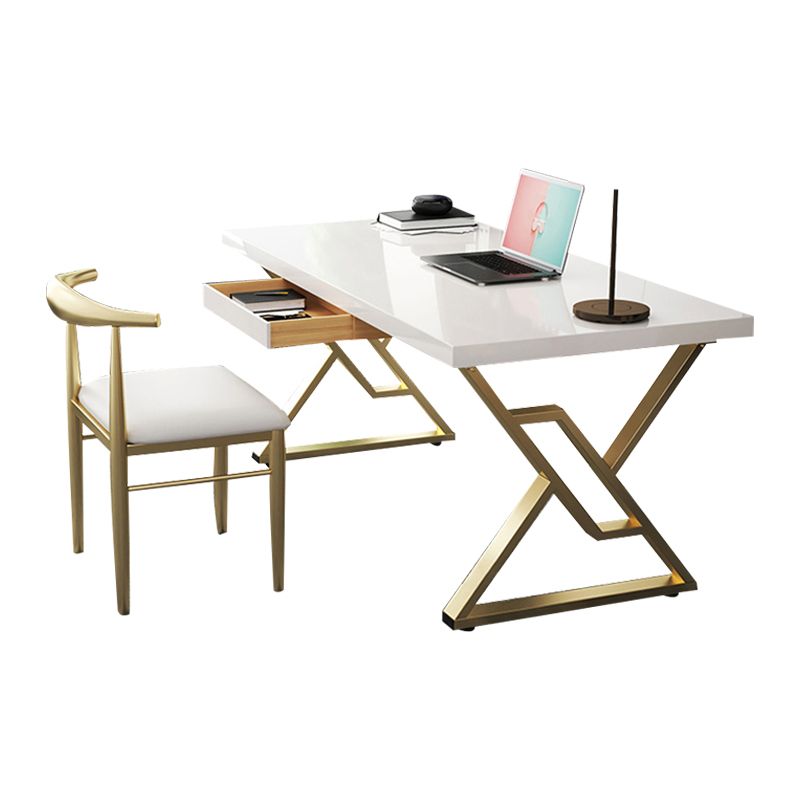 Glam rechthoekig schrijfbureau 29.53 "Tall massief houten bureau