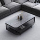 17.7" H Glam Rectangle Slate Coffee Table Iron 4 Legs Cocktail Table with Shelf Clearhalo 'Coffee & Accent Tables' 'Coffee Tables' 'coffee_tables' 'furn' 'furn_coffee_tables' 'Furniture' 'Living Room Furniture' 1200x1200_762708ff-523b-4903-928a-15a754a3c594