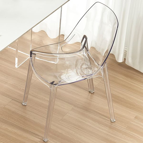 Comedor silla lateral de comedor moderno de plástico sin brazo