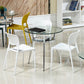 Metal Modern Round Indoor Table Glass Top Table for Kitchen and Dining Room Clearhalo 'Dining Tables & Seating' 'Dining Tables' 'dining_table' 'furn' 'furn_dining_table' 'Furniture' 'furniture_dining_table' 'Kitchen & Dining Furniture' 'kitchen' 'kitchen_dining_table' 1200x1200_762750ca-e572-4fae-95b1-8cd1c7bc807e