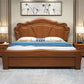 Traditional Panel Camelback with Headboard Pine Wood Standard Bed