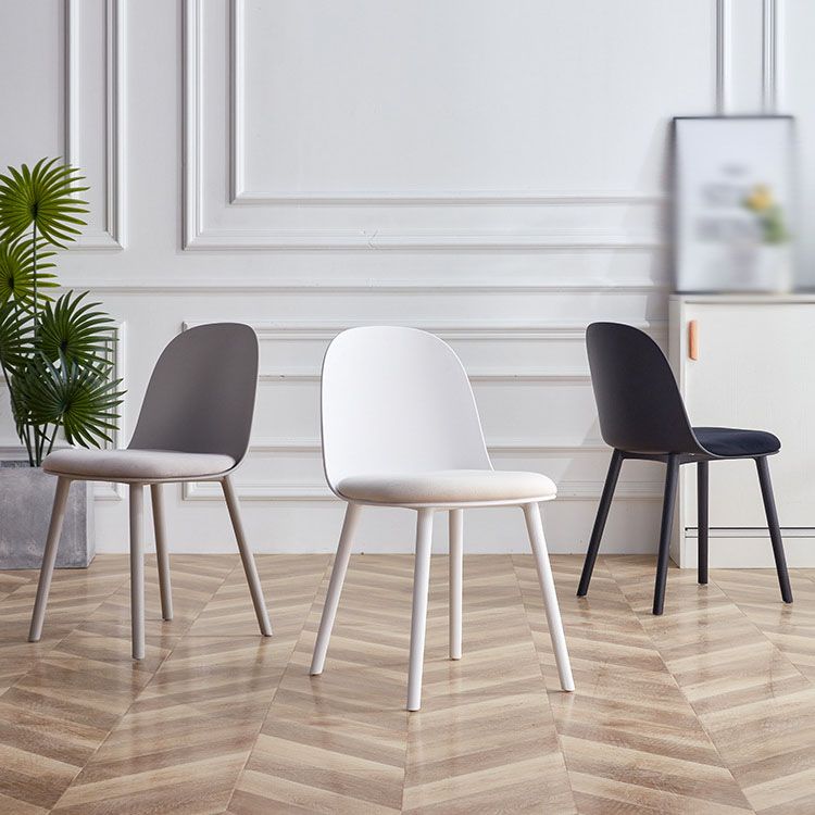 Upholstered Dining Chair Glam Style Plastic Side Chair for Dining Room Clearhalo 'Dining Chairs' 'Dining Tables & Seating' 'dining_chair' 'furn' 'furn_dining_chair' 'Furniture' 'furniture_dining_chair' 'Kitchen & Dining Furniture' 1200x1200_7629c84c-af61-4942-bab4-e5c683105da6