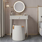 Contemporary Makeup Vanity Set Wood Dressing Table with Drawer