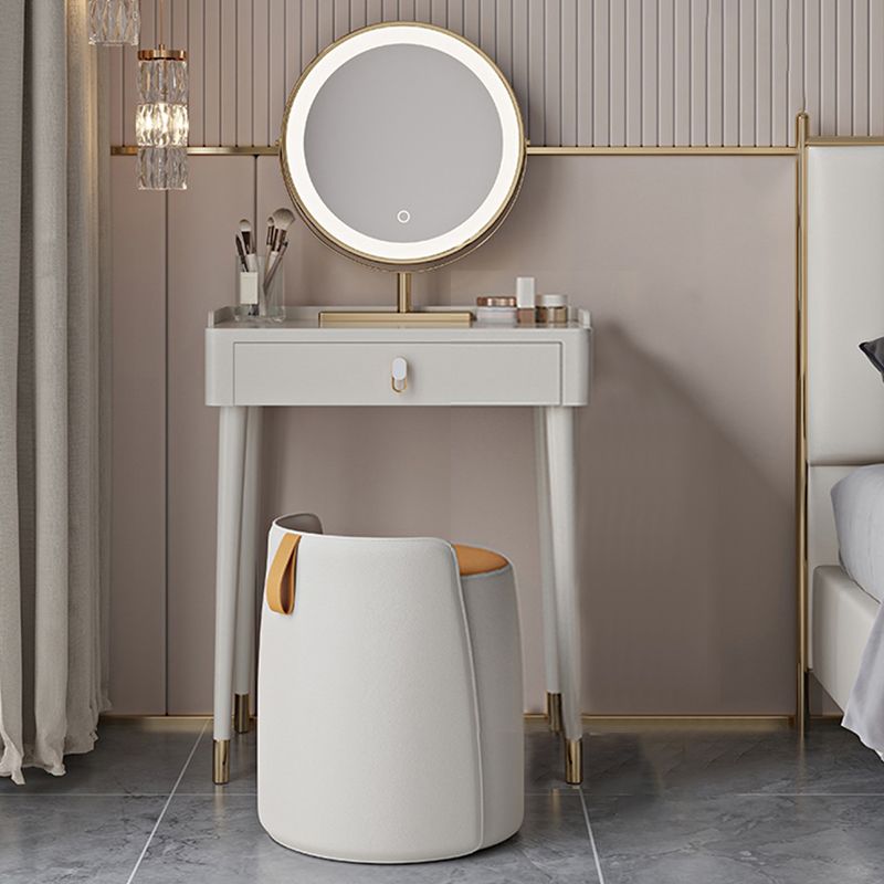 Contemporary Makeup Vanity Set Wood Dressing Table with Drawer