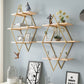 Luxury Floating Bookshelf Metal Lozenge Open Back Book Shelf