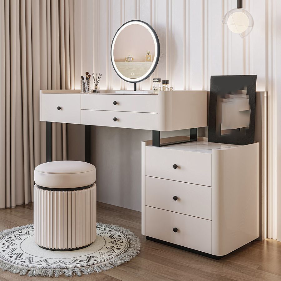 Tavolo da banco di vanità per trucco per camera da letto contemporanea tavolo da toeletta con cassetto