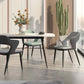 Faux Leather Modern Indoor Side Chair Matte Finish Open Back Dining Chair
