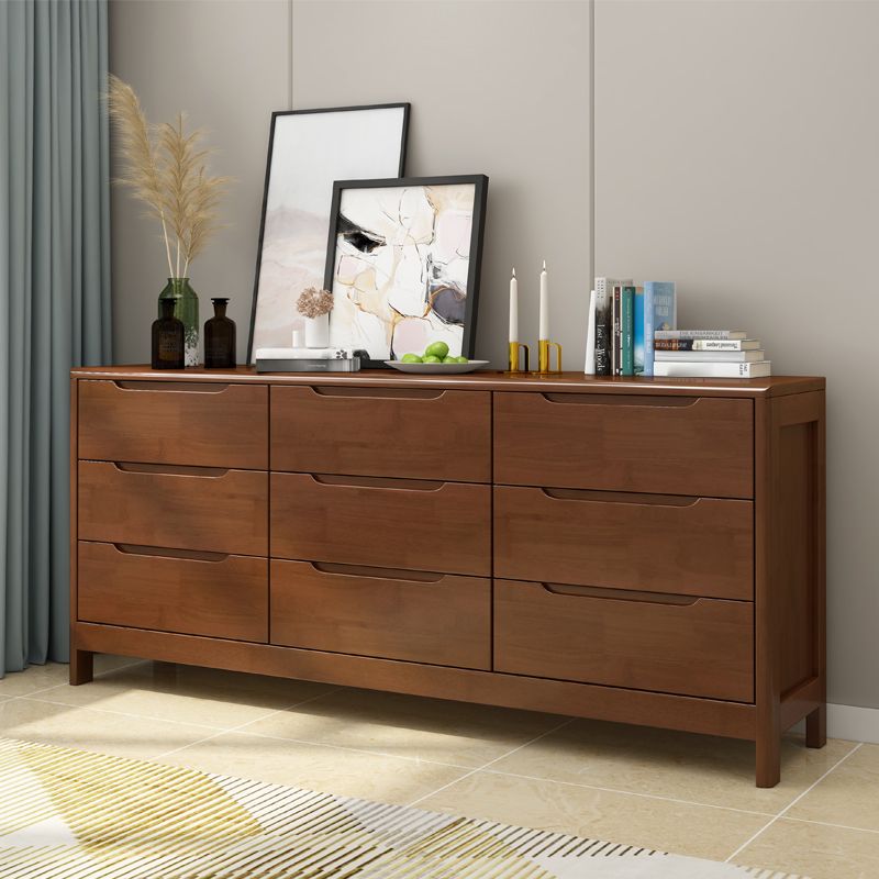Modern Style Sideboard Buffet with Rubberwood Solid Wood Drawers and Storage Sideboard Clearhalo 'buffet_sideboard' 'Buffets & Sideboards' 'Furniture' 'furniture_buffet_sideboard' 'Kitchen & Dining Furniture' 1200x1200_76316c0f-24be-448b-9a2d-494604c28b77