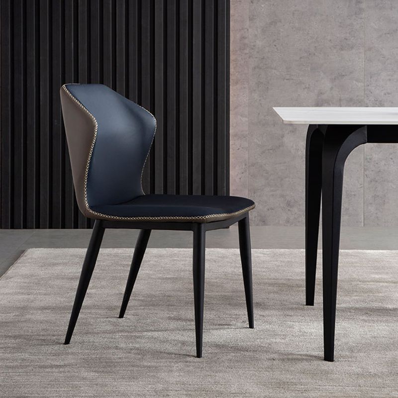 Modern Leather Home Side Chair Matte Finish Wingback Dining Chairs (Set of 2) Clearhalo ' kitchen&dining_furn' 'Dining Chairs' 'Dining Tables & Seating' 'dining_chair' 'furn' 'furn_dining_chair' 'Furniture' 'furniture_dining_chair' 'Kitchen & Dining Furniture' 'kitchen' 1200x1200_7631e3c7-56b8-41ea-bcc5-4365649f99ff